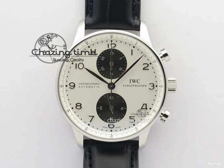 MIROTIME 0701 Lightweight Portuguese Tourbillon IW504602 SS ZF Best Edition Gray Dial on Brown Leather Strap 7177